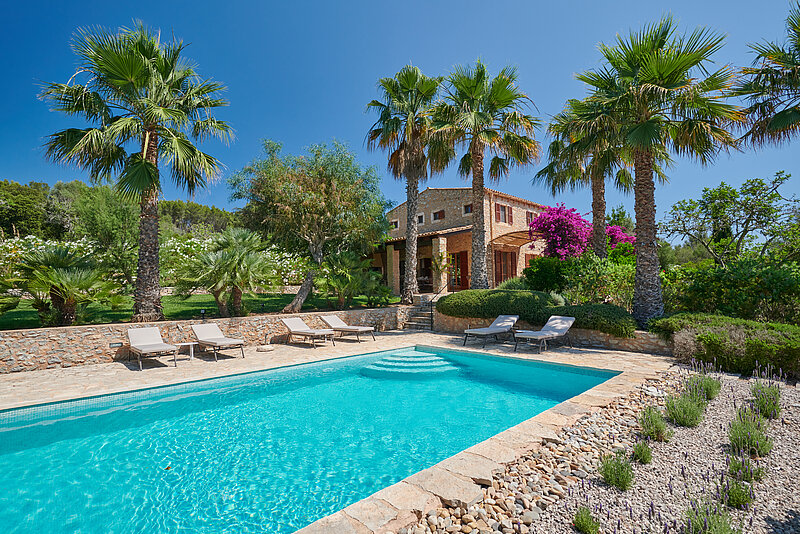 Pool, Garten, Terrasse der Finca Casa Fonteta bei Arta