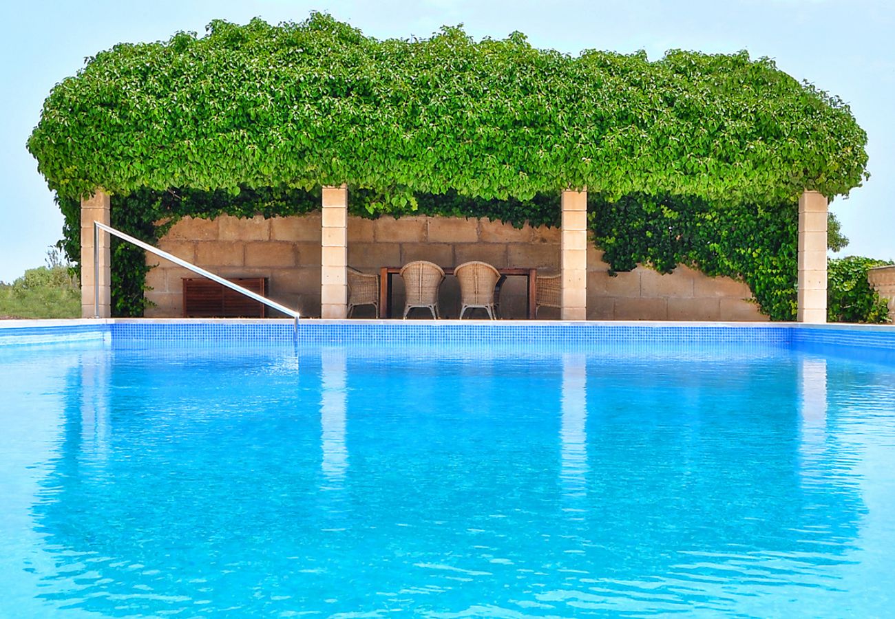 Pool und Veranda der Finca Can Ferragut bei Porto Cristo