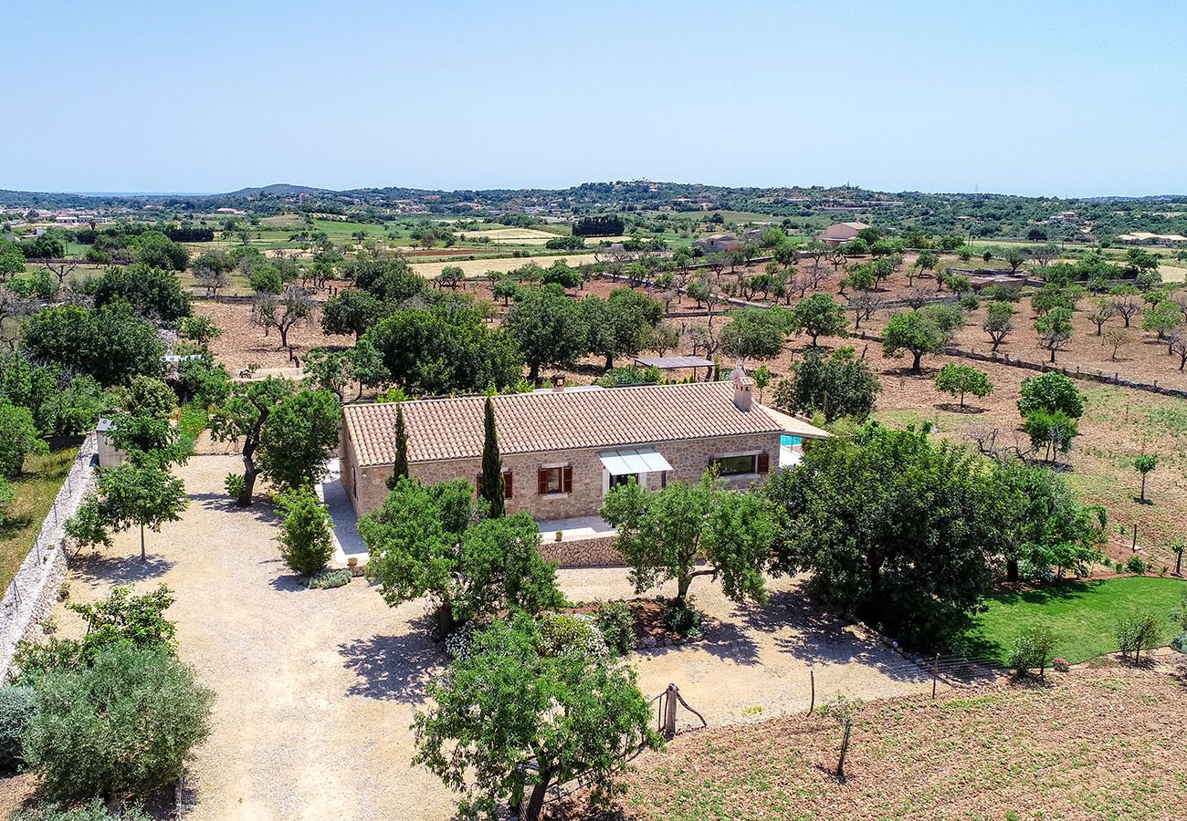Luftbild der Umgebung der Finca Sant Llorenc bei Sant Llorenc Des Cardassar