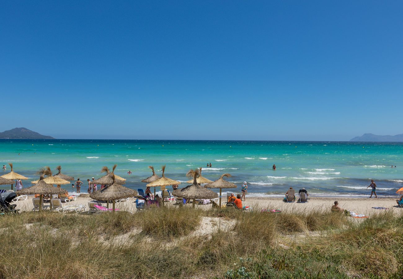 Aussicht und Strand der Finca Turquesa in Playa de Muro