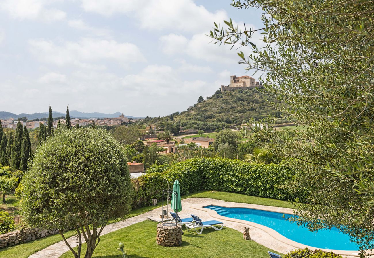 Garten und Aussicht von der Finca Casa Petita bei Artà