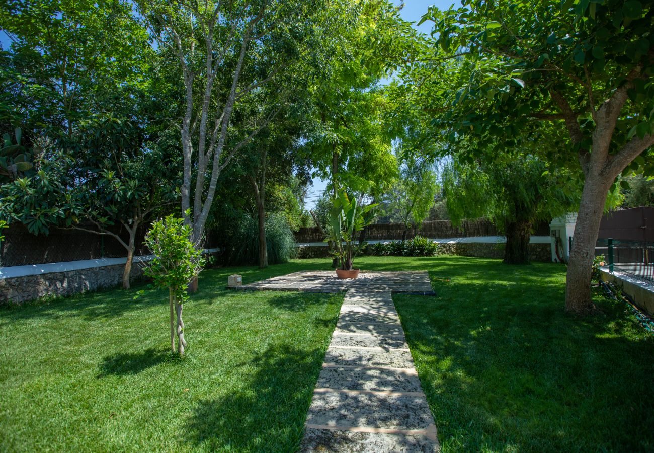 Garten und Bäume der Finca Las Naranjas in Costix